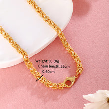 Load image into Gallery viewer, Gold-Plated Men&#39;s Cloth Pattern Necklace
