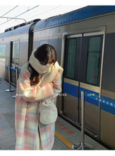 Load image into Gallery viewer, Gentle girly plaid high-end long coat
