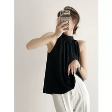 Load image into Gallery viewer, High Quality French Chiffon Shirt Halter Neck Off Shoulder Top
