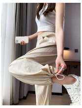 Load image into Gallery viewer, Thin loose wide-leg cool nine-point drawstring casual lantern pants
