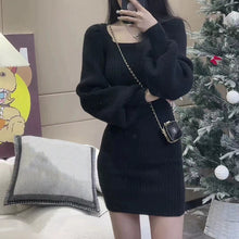 Load image into Gallery viewer, High-end pure lust-style knitted dress for a high-end wealthy daughter
