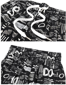 Printed wide-leg pants high waist straight leg mopping pants