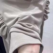 Load image into Gallery viewer, Commuting Retro Puff Sleeve Half Turtle Neck Long Sleeve Top
