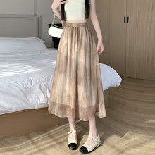 Load image into Gallery viewer, Tie-dye ink printing skirt elastic waist high waist a-line skirt umbrella skirt
