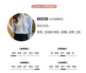 Professional shirt design niche long-sleeved satin commuter top