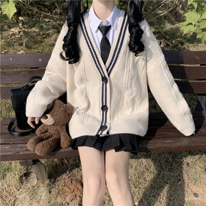 College style age-reducing outer long-sleeved loose-fitting jacket