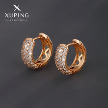 Load image into Gallery viewer, Hip-Hop Diamond Hoop Round Earrings
