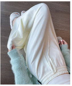 Drawstring tie slimming soft waxy knitted skirt