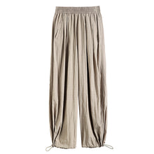 Load image into Gallery viewer, Thin loose wide-leg cool nine-point drawstring casual lantern pants
