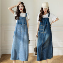 Load image into Gallery viewer, versatile denim suspender skirt
