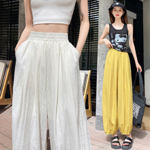Load image into Gallery viewer, Ice silk lazy casual sunscreen leggings cotton and linen bloomers
