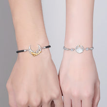Load image into Gallery viewer, Shell Whale Moon Shape Pendant Braided Rope Couple Bracelet
