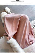 Load image into Gallery viewer, Drawstring tie slimming soft waxy knitted skirt
