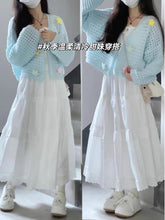 Load image into Gallery viewer, Gentle wind slimming off-shoulder ice silk v-neck sweater jacket
