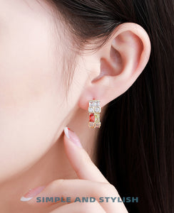 18k Gold Plated Fashion Huggies Earring