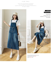 Load image into Gallery viewer, versatile denim suspender skirt
