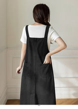 Load image into Gallery viewer, versatile denim suspender skirt

