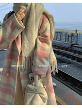 Load image into Gallery viewer, Gentle girly plaid high-end long coat
