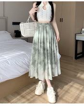 Load image into Gallery viewer, Tie-dye ink printing skirt elastic waist high waist a-line skirt umbrella skirt
