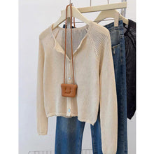 Load image into Gallery viewer, Hollow knitted micro-transparent simple ice silk sun protection jacket
