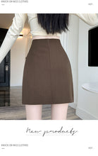 Load image into Gallery viewer, Pleated casual high-waisted hip-covering A-line skirt
