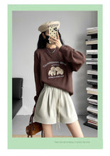 Load image into Gallery viewer, Washed leather A-line strap casual wide-leg shorts
