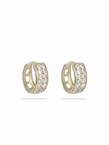 Double Row Inlaid Zircon Earrings