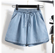 Load image into Gallery viewer, Slimming ice silk straight loose thin high waist shorts
