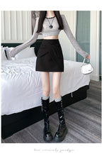 Load image into Gallery viewer, Pleated casual high-waisted hip-covering A-line skirt
