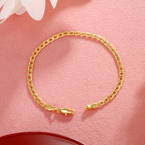 24K Gold Plated Unisex Side Bracelet