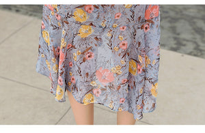 Sling Style Sweet Floral Off-shoulder Dress