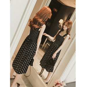 Polka-dot Mid-length Sling Skirt