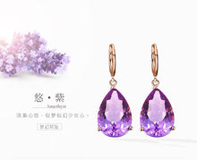 Load image into Gallery viewer, 4 Leaves Amethyst Necklace Set
