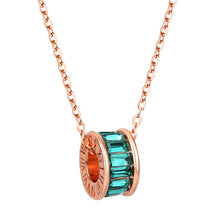Load image into Gallery viewer, Green Diamond Copper Necklace &amp; Bracelet
