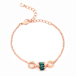 Green Diamond Copper Necklace & Bracelet