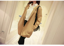 Load image into Gallery viewer, Korean Casual Print Loose Trench Coat Hooded Jacket
