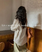Load image into Gallery viewer, French All-match Long-sleeved Striped Shirt
