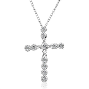 Crystal Cross 925 Silver Set