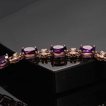 Load image into Gallery viewer, 4 Leaves Amethyst Necklace Set
