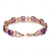 Load image into Gallery viewer, 4 Leaves Amethyst Necklace Set
