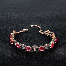 Load image into Gallery viewer, 4 Leaves Red Tourmaline Necklace Set
