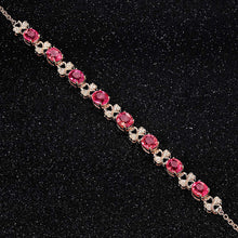 Load image into Gallery viewer, 4 Leaves Red Tourmaline Necklace Set
