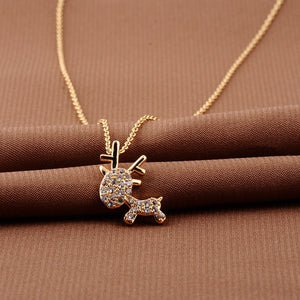 Tiny Deer Cute Necklace & Earring