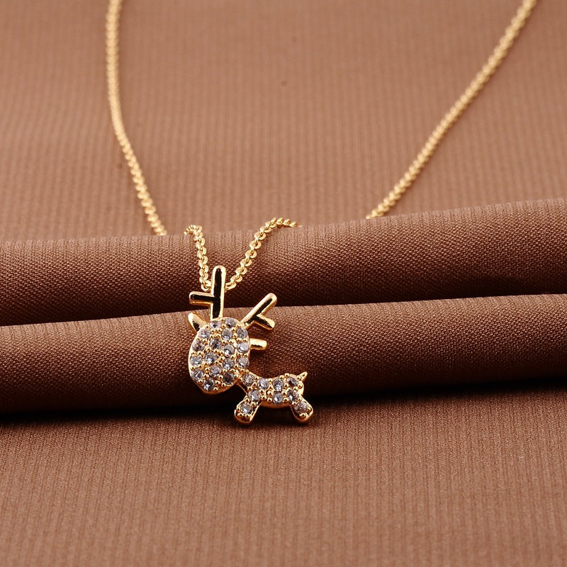 Tiny Deer Cute Necklace & Earring