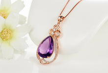 Load image into Gallery viewer, 4 Leaves Amethyst Necklace Set
