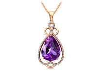 Load image into Gallery viewer, 4 Leaves Amethyst Necklace Set
