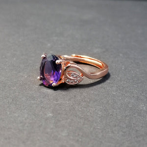 4 Leaves Amethyst Necklace Set