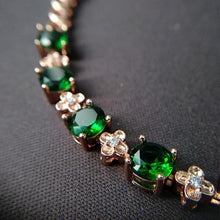 Load image into Gallery viewer, Vintage Emerald Moissanite Jewelry Set

