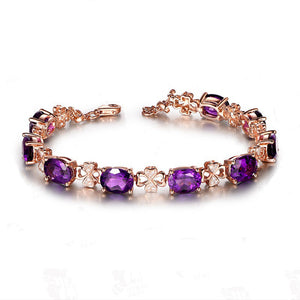 Heart Shaped Amethyst Necklace Set