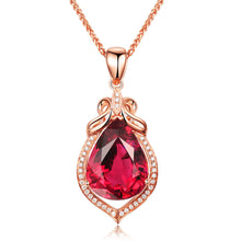 Load image into Gallery viewer, 4 Leaves Red Tourmaline Necklace Set
